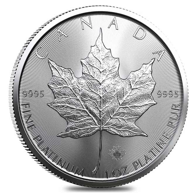 2022 1 oz Platinum Canadian Maple Leaf $50 Coin .9995 Fine BU