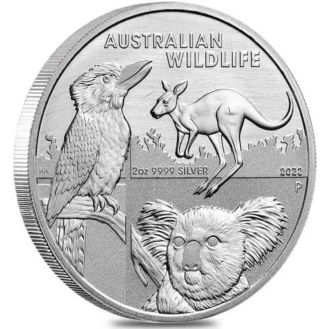 2022 2 oz Australian Wildlife Silver Coin BU Perth Mint