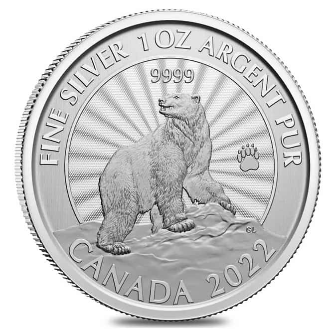 2022 Canada 1 oz Silver The Majestic Polar Bear Coin NGC MS 70 ER