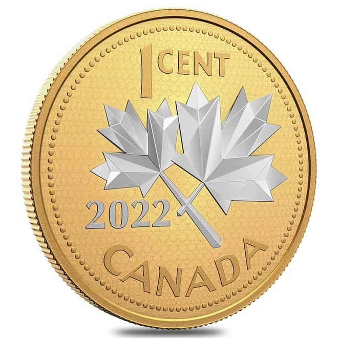 2022 Canada 5 oz Silver Farewell To The Penny 10th Ann Coin .9999 Fine (w/Box & COA)