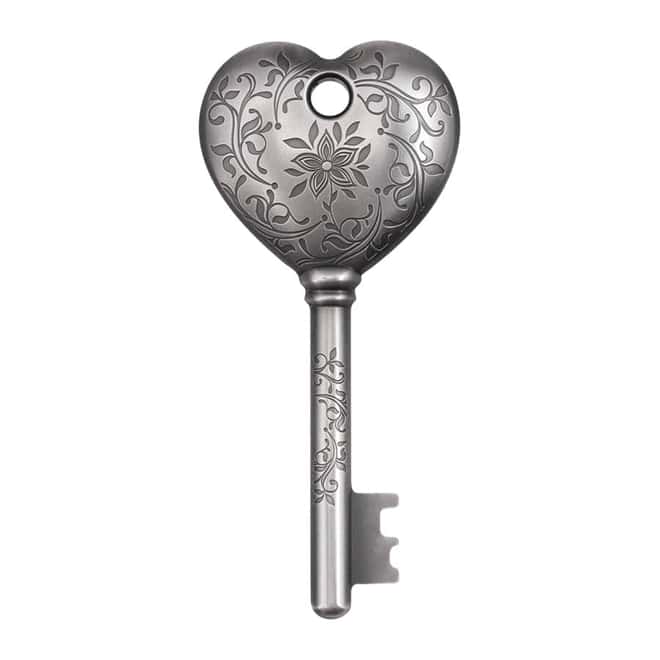 2022 Cook Islands 1 oz Silver Key To My Heart Coin Antiqued .999 Fine (w/Box & COA)