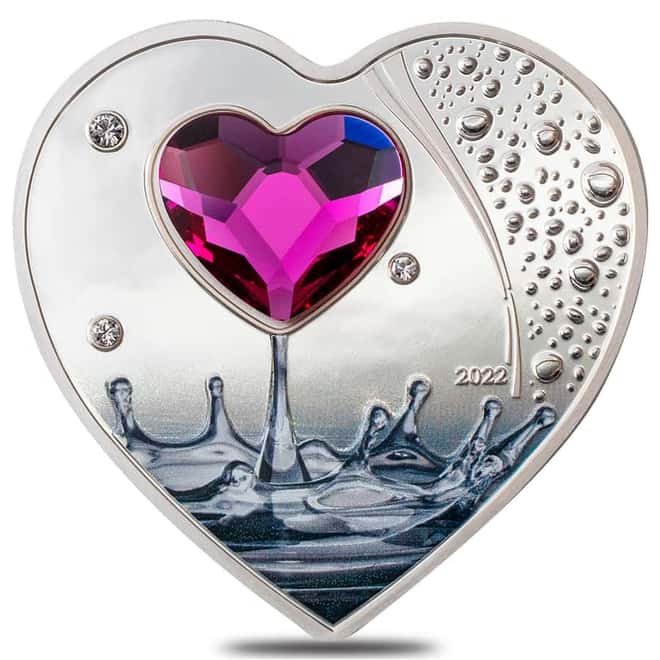 2022 Cook Islands 20 gram Proof Silver Brilliant Love Coin .999 Fine (w/Box & COA)