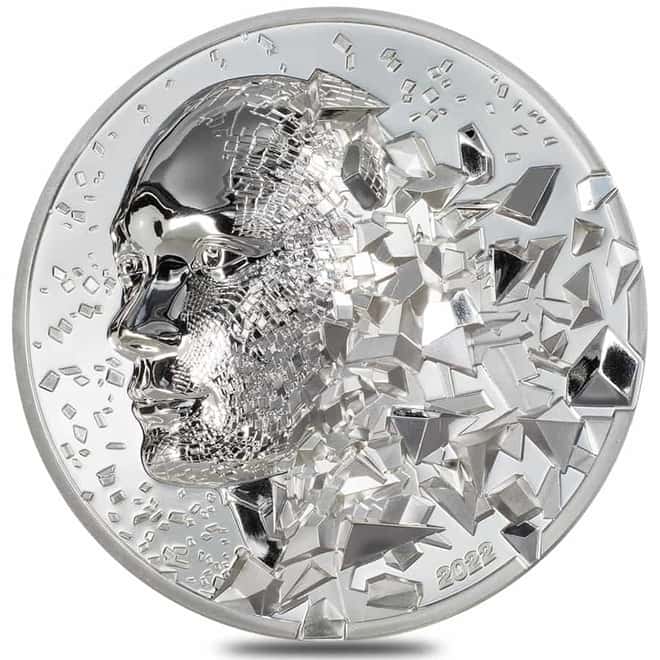 2022 Cook Islands 3 oz Silver Burst Proof Silver Coin .999 Fine (w/Box & COA)