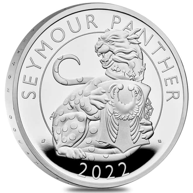 2022 GB 1 oz Proof Silver Tudor Beasts The Seymour Panther Coin