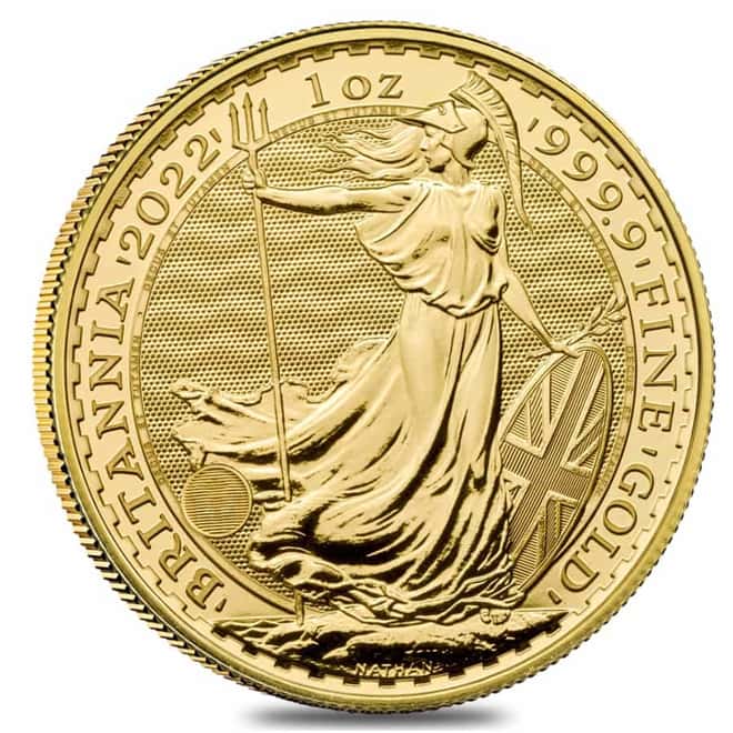 2022 Great Britain 1 oz Gold Britannia Coin .9999 Fine BU