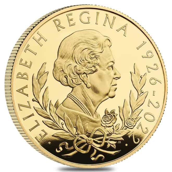 2022 Great Britain 1 oz Queen Elizabeth II Proof Gold Coin .9999 Fine (w/Box & COA)
