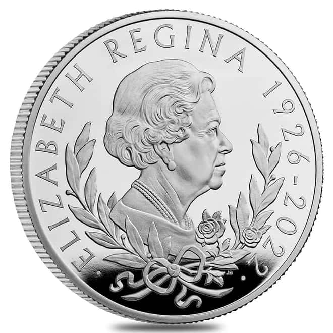 2022 Great Britain 1 oz Queen Elizabeth II Proof Silver Coin .999 Fine (w/Box & COA)