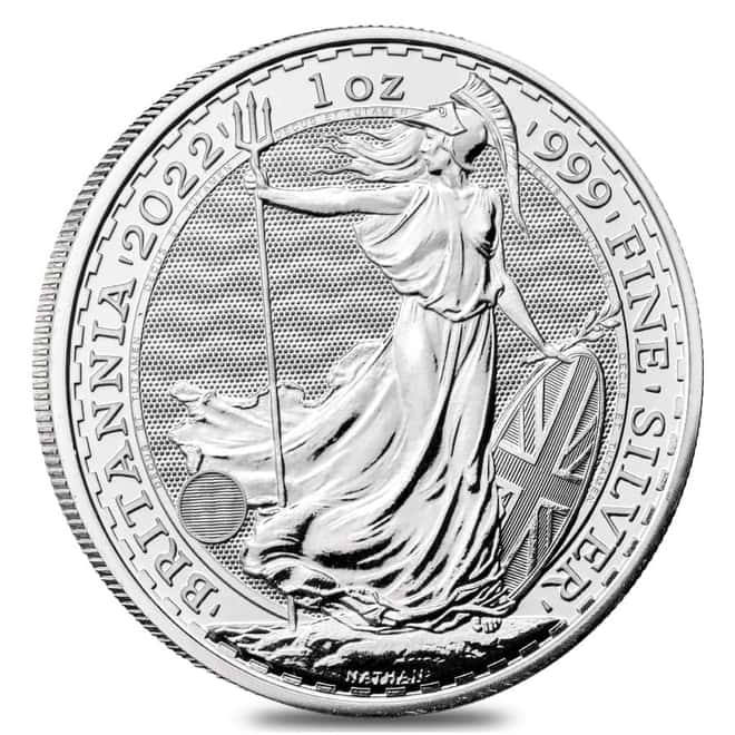 Monster Box of 500 - 2022 Great Britain 1 oz Silver Britannia Coin .999 Fine BU (20 Rolls, Tube of 25)