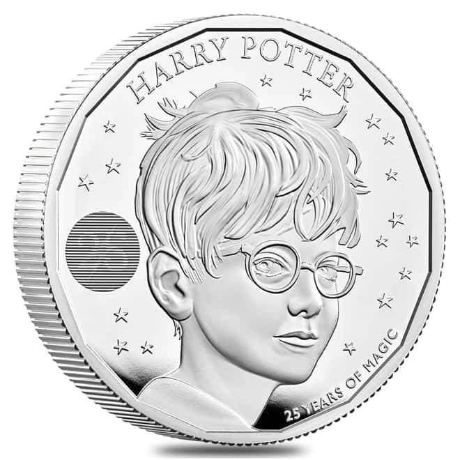2022 Great Britain 2 oz Harry Potter Proof Silver Coin .999 Fine (w/Box & COA)