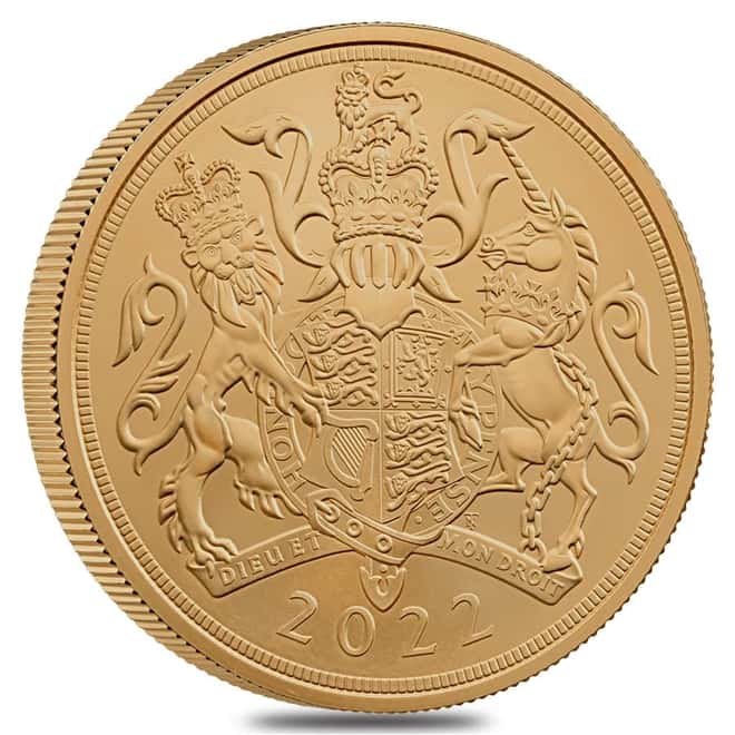 2022 Great Britain Gold Five Sovereign Piece BU (w/Box & COA)