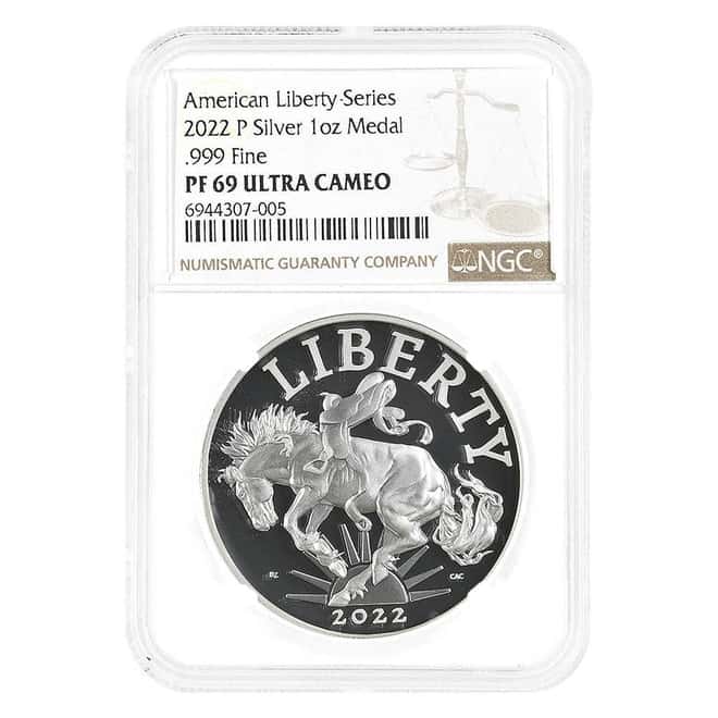 2022-P 1 oz American Liberty Proof Silver Medal NGC PF 69 UCAM