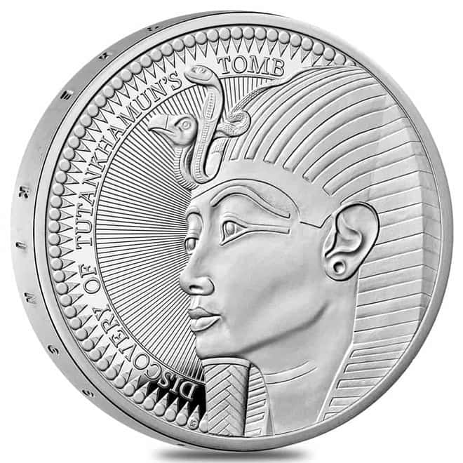 b 2022 UK 28.28 gram Discovery of Tutankhamun's Tomb Proof Silver Coin .925 Fine (w/Box & COA)