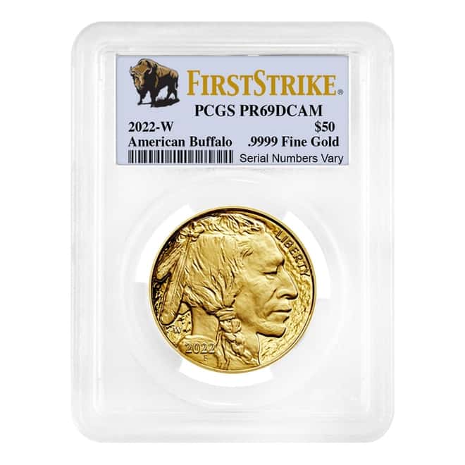 2022-W 1 oz $50 Proof Gold American Buffalo PCGS PF 69 FS (Buffalo Label)