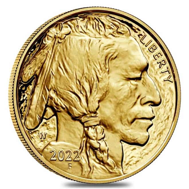 2022-W 1 oz $50 Proof Gold American Buffalo (w/Box & COA)