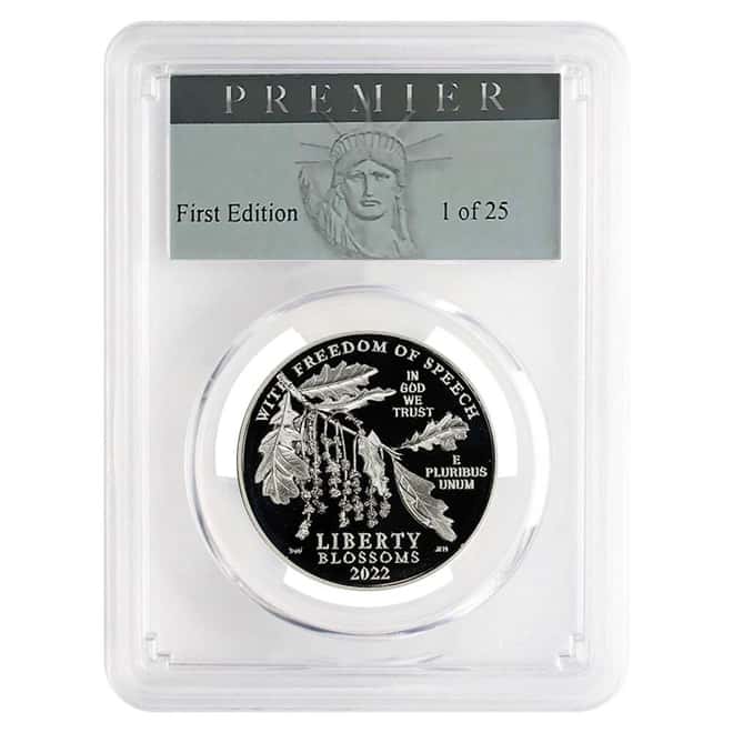 2022-W 1 oz Proof Platinum American Eagle Freedom of Speech PCGS PF 70 DCAM