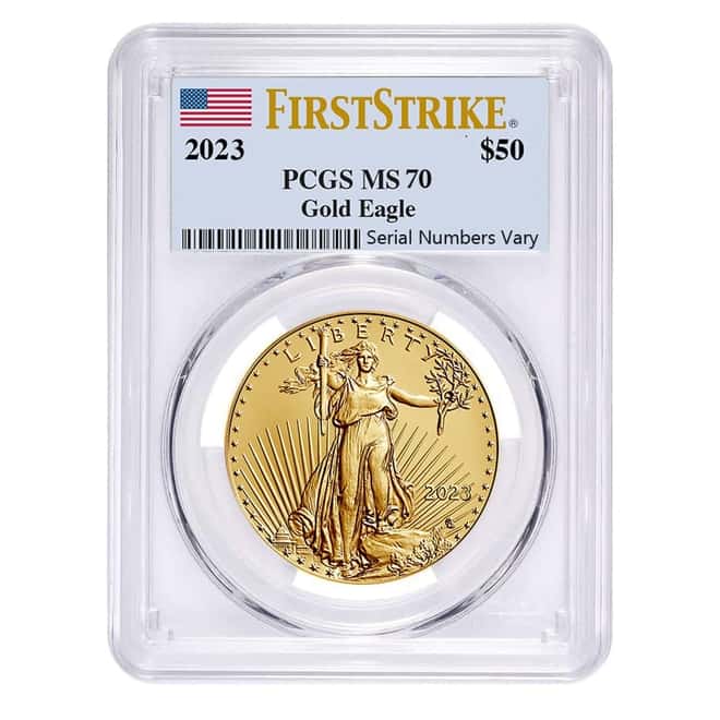 2023 1 oz Gold American Eagle PCGS MS 70 First Strike