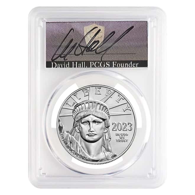 2023 1 oz Platinum American Eagle PCGS MS 70 FDOI (David Hall)