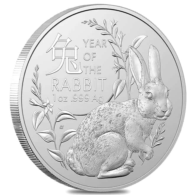 2023 1 oz Silver Lunar Rabbit BU Royal Australian Mint