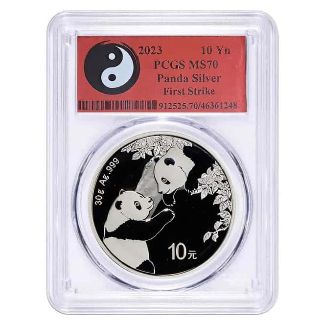 2023 30 Gram Chinese Silver Panda 10 Yuan PCGS MS 70 FS