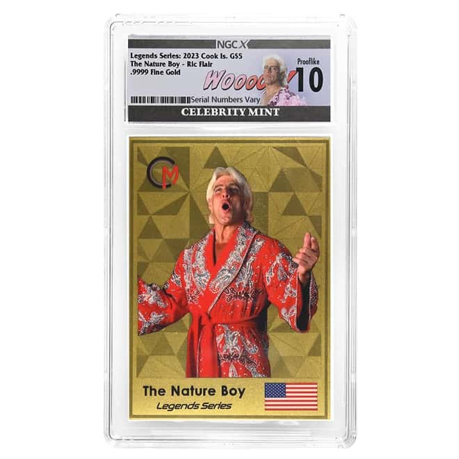 2023 Cook Islands 0.5 gram Gold Ric Flair Trading Coin NGCX 10 