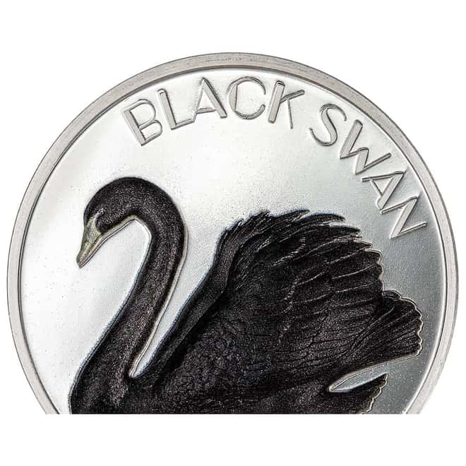 2023 Cook Islands 2 oz Proof Silver Black Swan Coin
