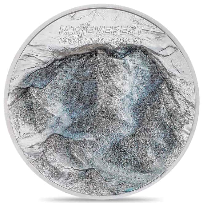 2023 Cook Islands 2 oz Silver Mt. Everest First Ascent Coin