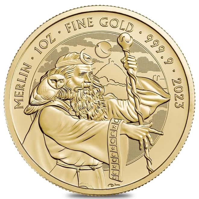 2023 Great Britain 1 oz Gold Merlin Coin BU