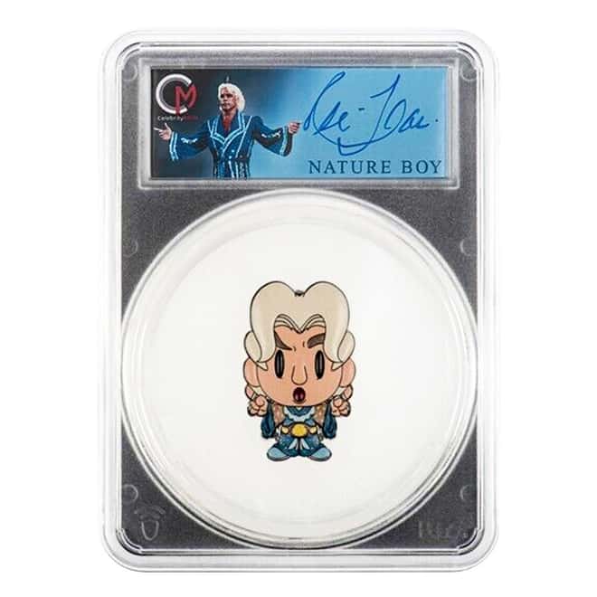 2023 Niue 2 oz Silver Ric Flair Blue Robe Chibi PCGS PF 70 DC (Auto)