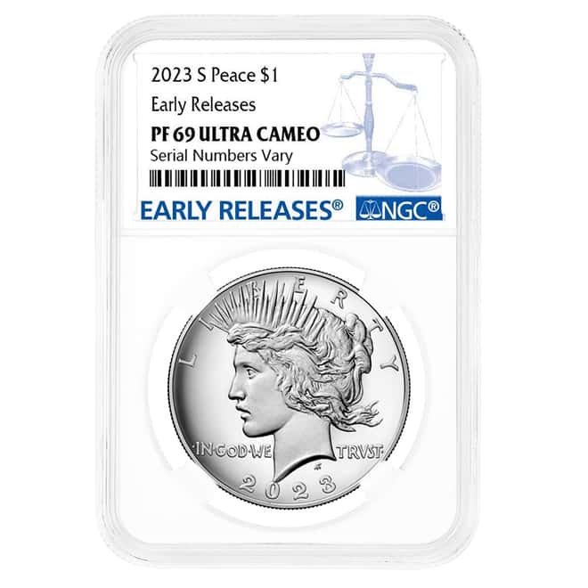 2023-S Peace Silver Dollar Proof Coin NGC PF 69 ER