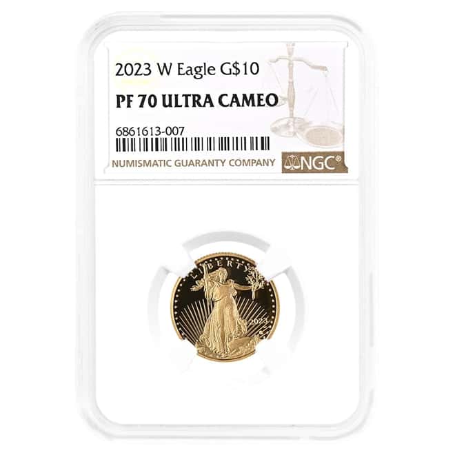 2023-W 1/4 oz $10 Proof Gold American Eagle NGC PF 70 UCAM