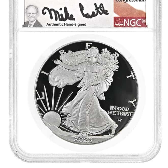 2023-W 1 oz Proof Silver American Eagle NGC PF 70 FDOI (Castle)