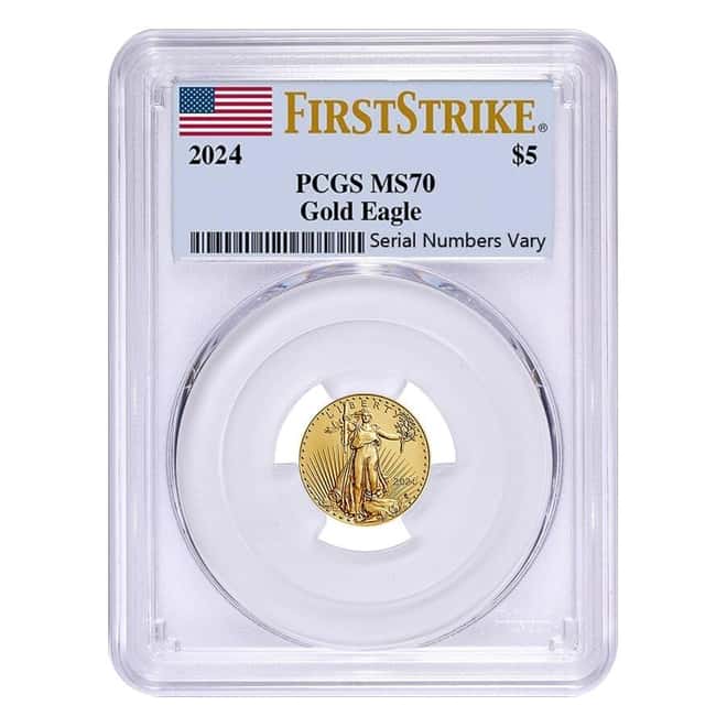 2024 1/10 oz Gold American Eagle PCGS MS 70 FS
