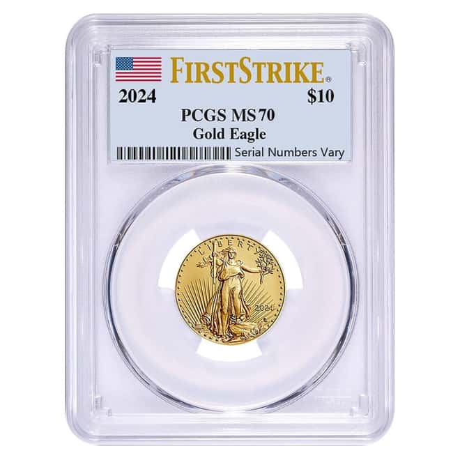 2024 1/4 oz Gold American Eagle PCGS MS 70 FS