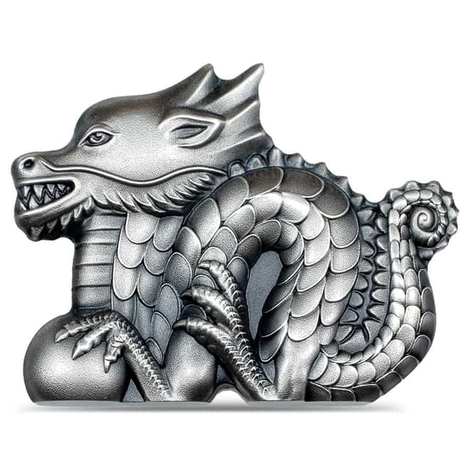 2024 1 oz Silver Lunar Year of The Dragon Shaped Coin Mongolia