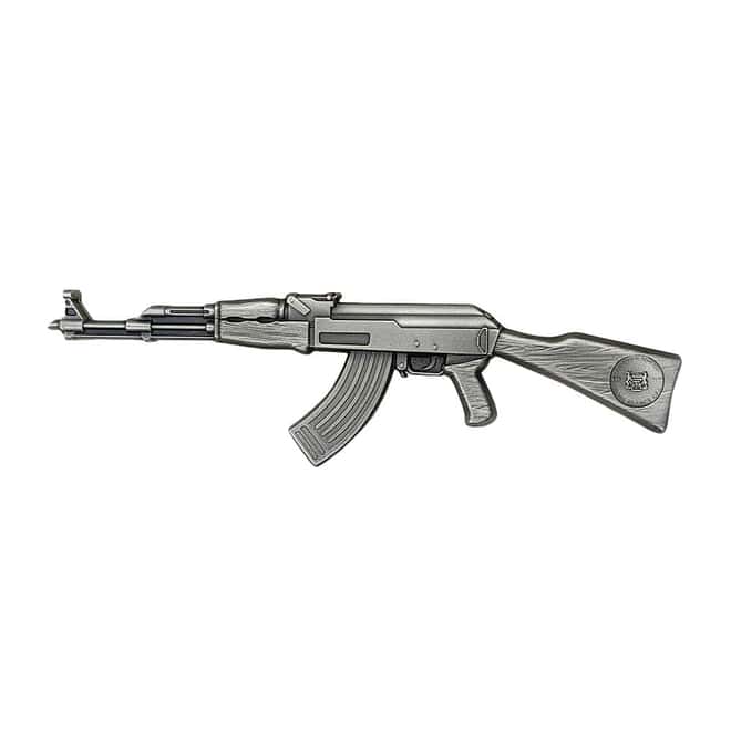 2024 2 oz Chad History's Greatest Firearms Antiqued Assault Rifle Shaped Silver Coin .999 Fine
