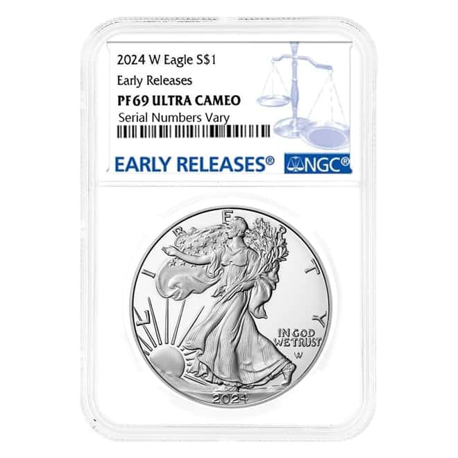 2024-W 1 oz Proof Silver American Eagle NGC PF 69 UC ER