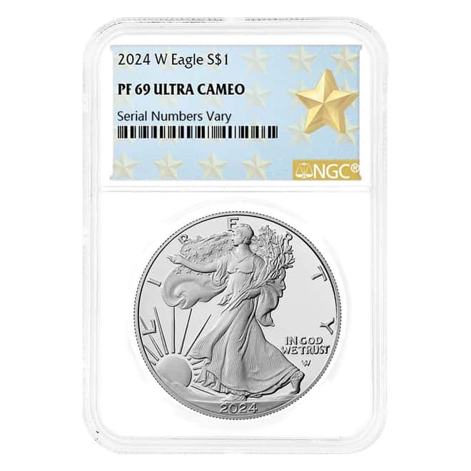 2024-W 1 oz Proof Silver American Eagle NGC PF 69 UC Star
