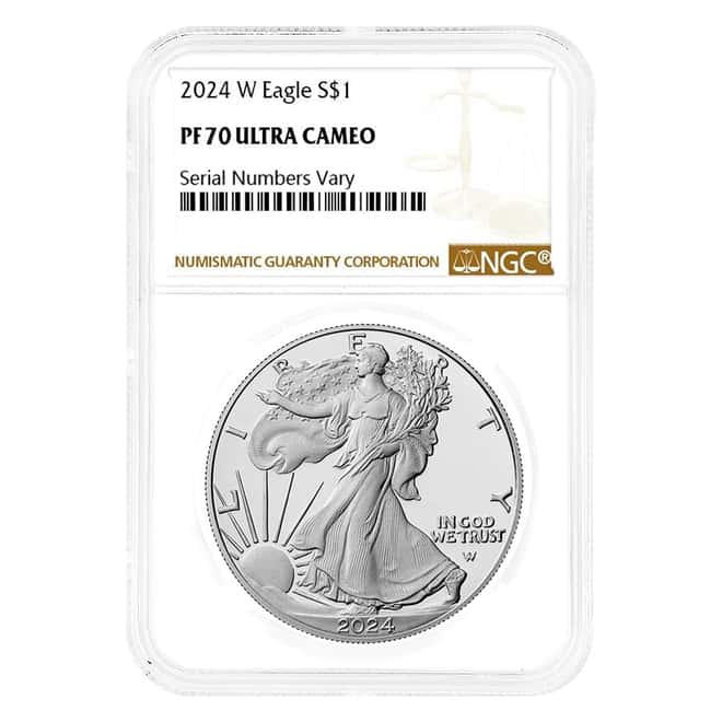 Lot of 20 - 2024-W 1 oz Proof Silver American Eagle NGC PF 70 UC