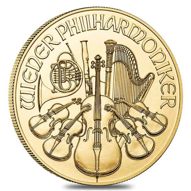 2027 1/25 oz Austrian Gold Philharmonic Coin BU