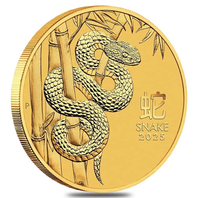 2025 10 oz Gold Lunar Snake BU Australian Perth Mint
