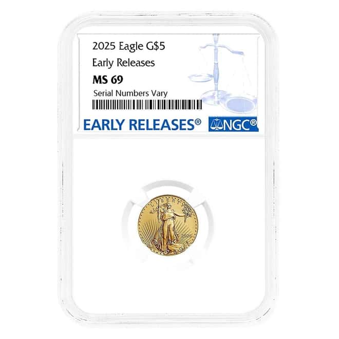 2025 1/10 oz Gold American Eagle NGC MS 69 ER