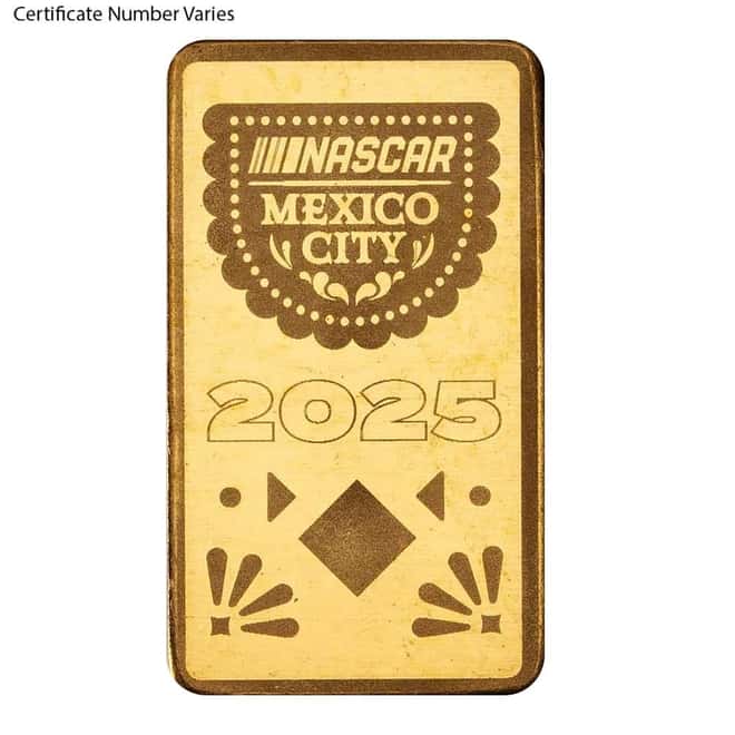 2025 1 Gram PAMP Suisse Nascar Mexico City Gold Bar .9999 Fine (in TEP)