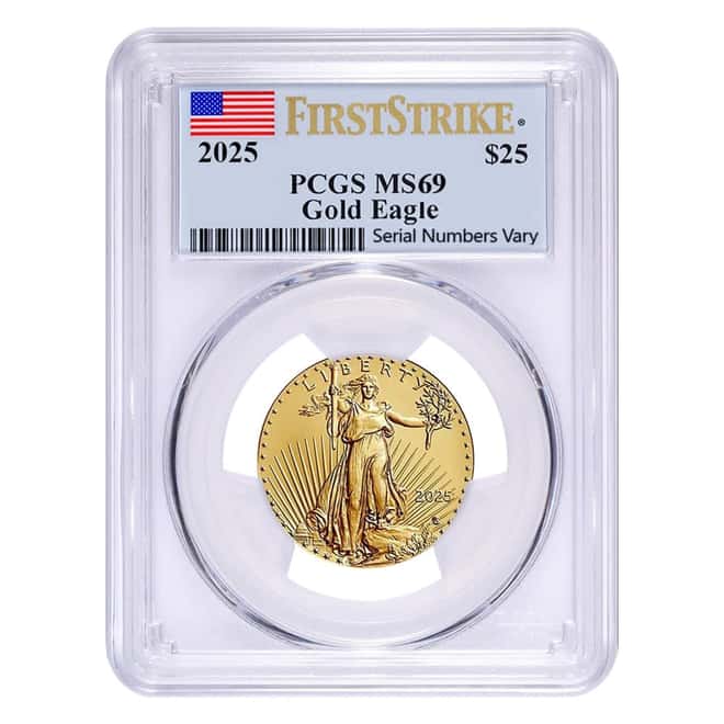 2025 1/2 oz Gold American Eagle PCGS MS 69 FS