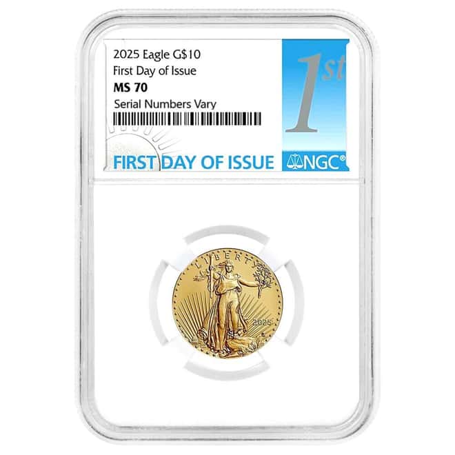 2025 1/4 oz Gold American Eagle NGC MS 70 FDOI