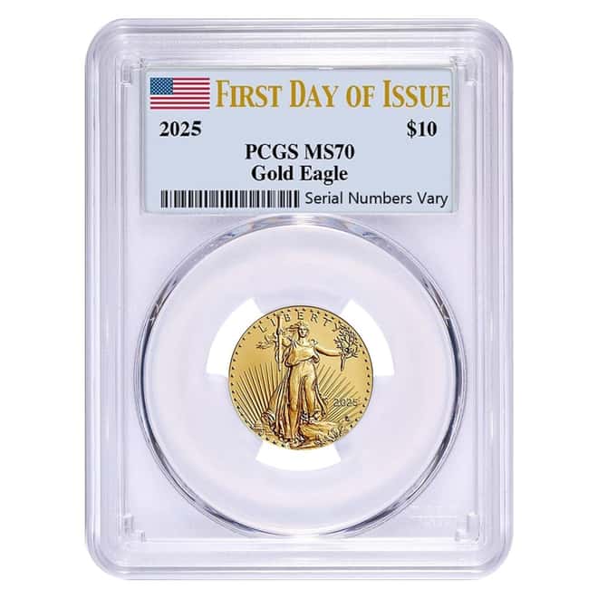 2025 1/4 oz Gold American Eagle PCGS MS 70 FDOI