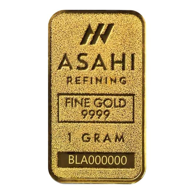 2025 1 Gram Asahi Lunar Snake Gold Bar .9999 Fine (in Assay)