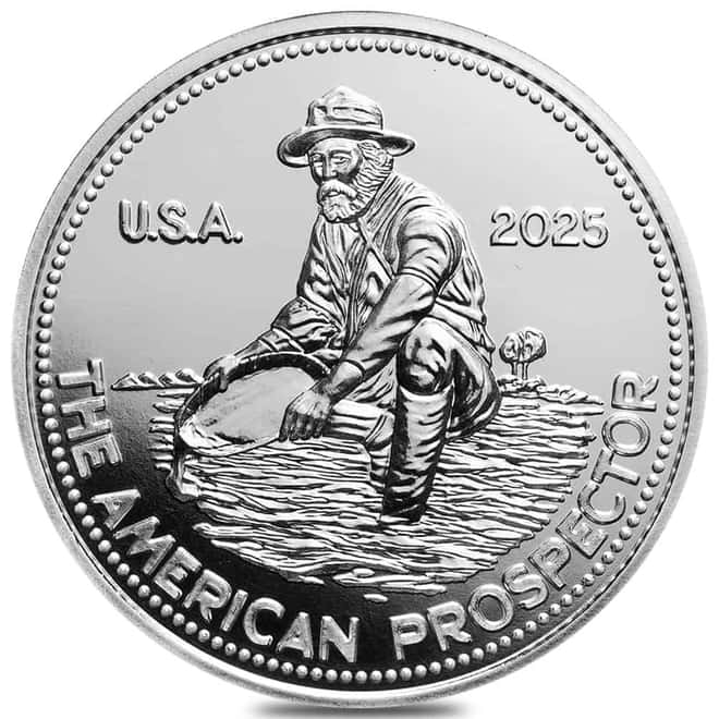 Tube of 20 2025 1 oz Engelhard Prospector Silver Round