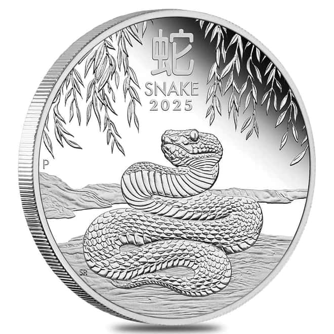 2025 1 oz Proof Silver Lunar Snake Coin Australian Perth Mint