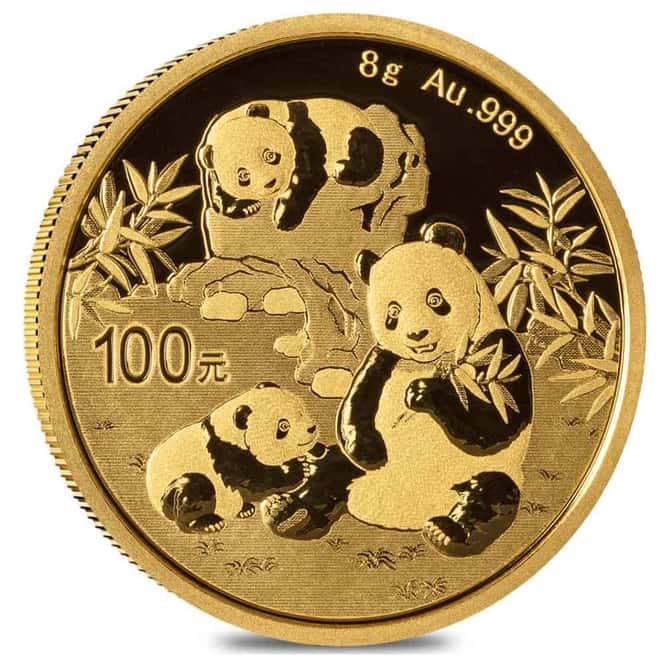 2025 8 Gram Chinese Gold Panda 100 Yuan BU (Sealed)