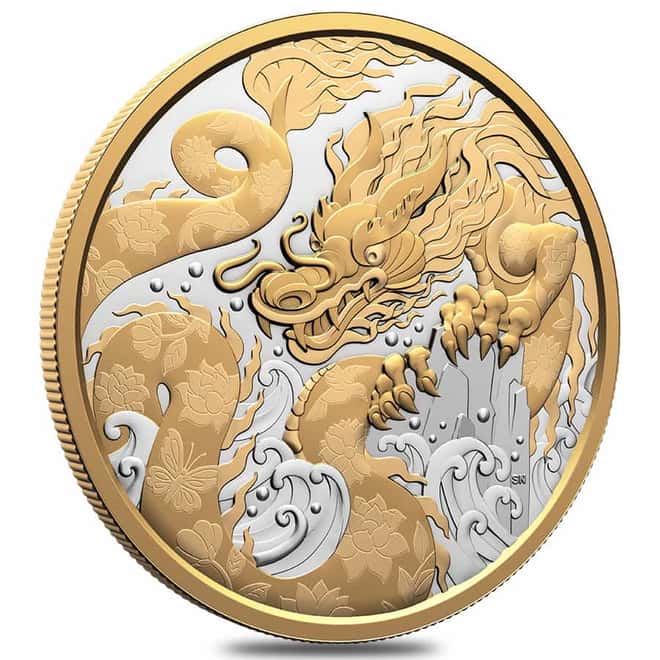 2025 Canada 5 oz Water Dragon Proof Silver Coin .9999 Fine